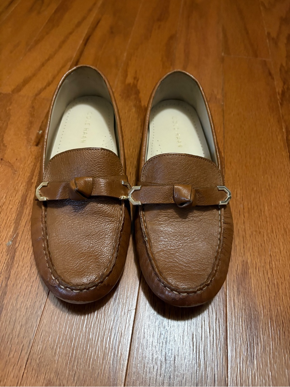 Cole Haan Chestnut Brown Leather Bit Loafers